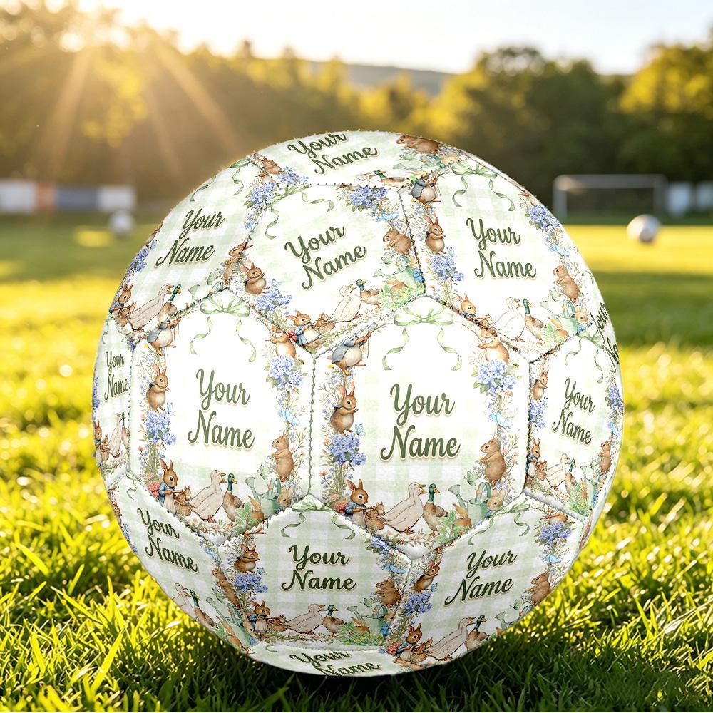 Custom Name Text Size 5 Football,Peter Rabbit Standard Training Soccer Ball