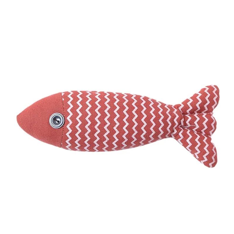 Cat Fish Toy Cat Scratcher Catnip Toy Interactive Simulation Fish Cat Mint Fidget Toys Stuffed Playing Toy designed for Cat Kitten