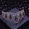 Baroque Vintage Crystal Tiaras Wedding Crown Bride Headdress Royal Queen Bridal Diadem Pageant Wedding Crown Hair Jewelry