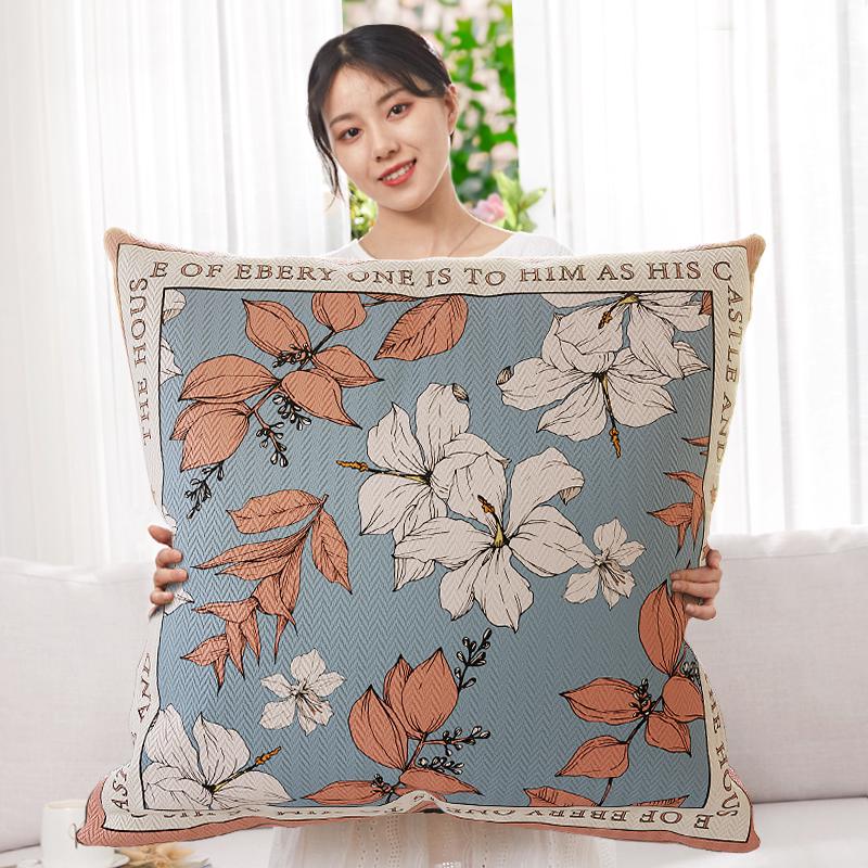American Retro Sofa Bed Backrest - Large, Super Soft Throw Pillow with High-End Pillowcase (Core Not Included)