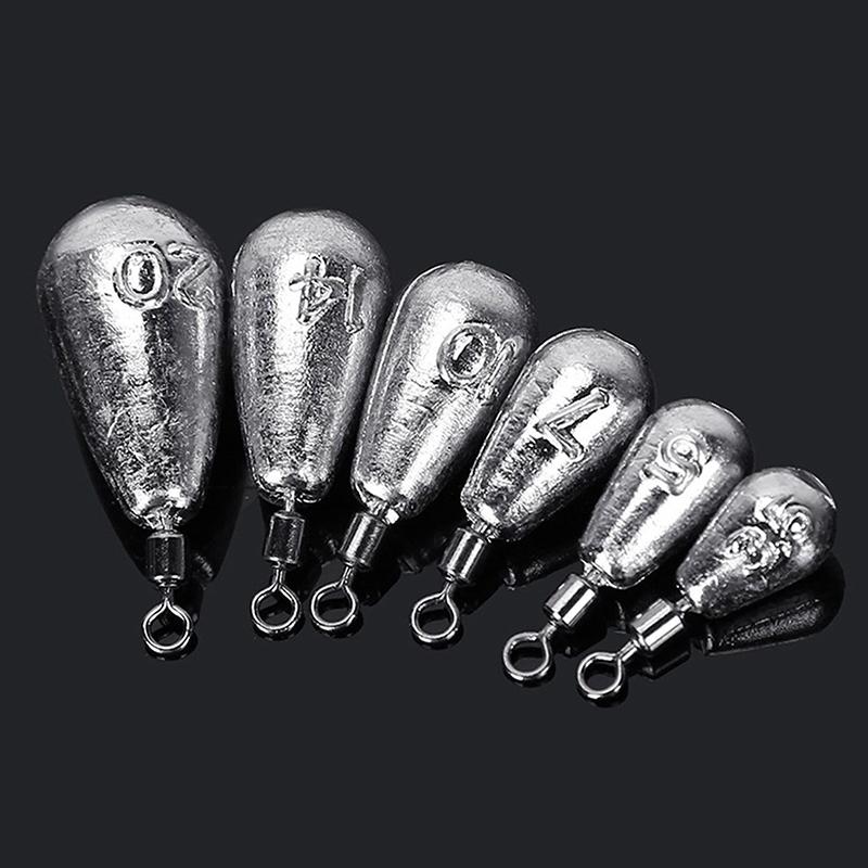 10Pcs/Lot Fishing Weight Sinkers 3.5G 5G 7G 10G 14G Soft Bait Sinker Bass Fishing Tackle Accessories Line Sinkers Hook Connector
