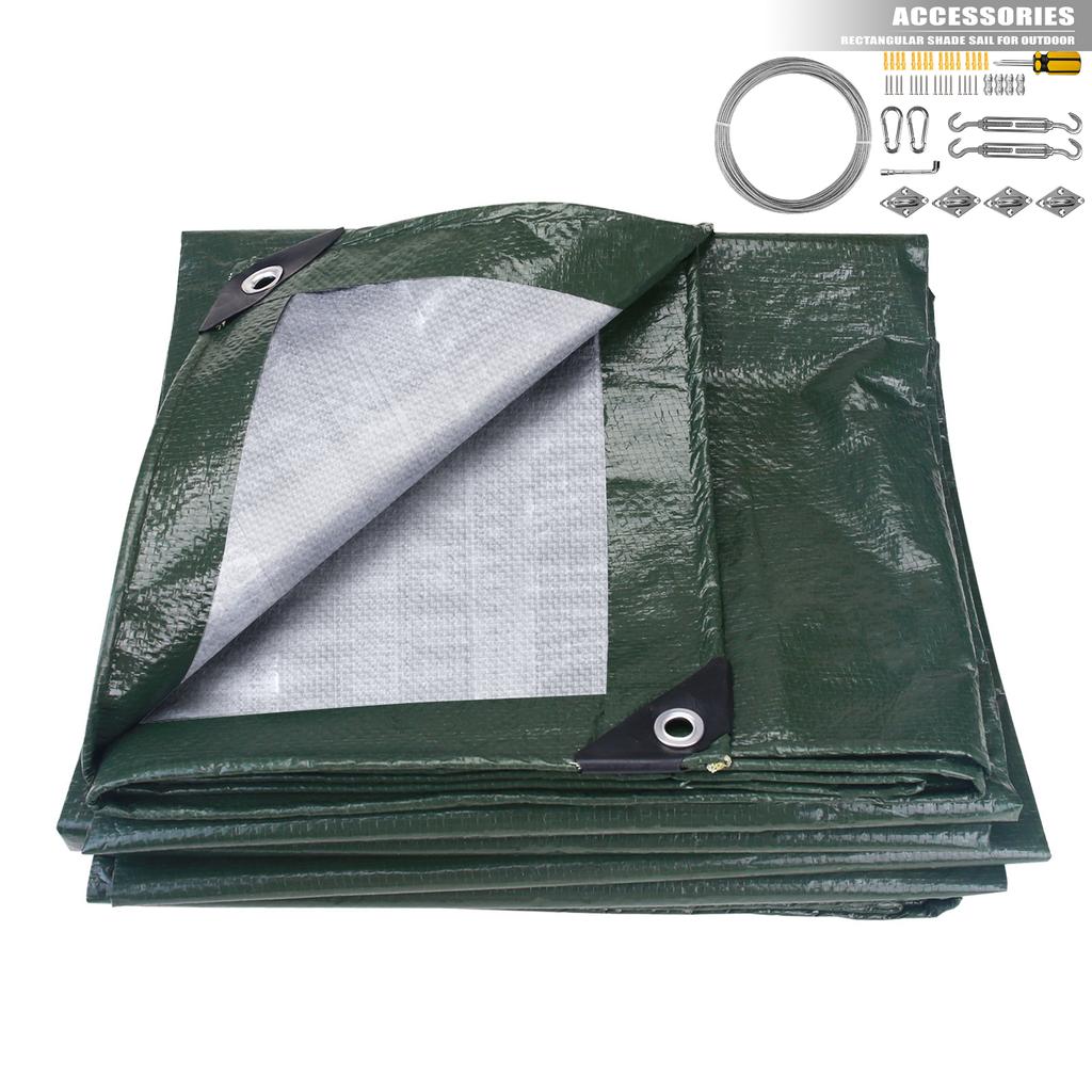 Waterproof Tarpaulin Large Heavy Duty Tarp UV Resistant Rip & Tear Proof Tarpaulin with Grommets Garden Rain Cover Awning Canopy