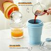 2 In 1 Ice Mold and Water Bottle Food-Grade Silicone Foldable Ice Ball Cup BPA-Free Portable Travel Tumbler for Outdoor Camping