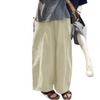 Spring Apricot High Waist Balloon Pants - Women's Loose, Slimming Wide-Leg Casual Cropped Style