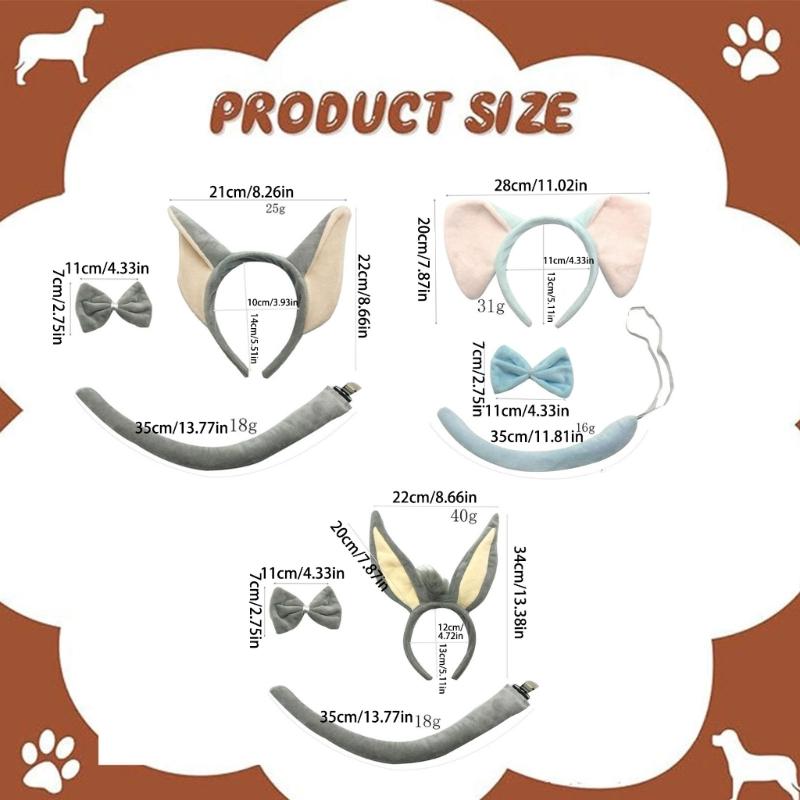 Cartoon Flying Pig Elephant Headband Plush Role Play Costume Accessory For Parties Cosplay Halloween Dressing Up