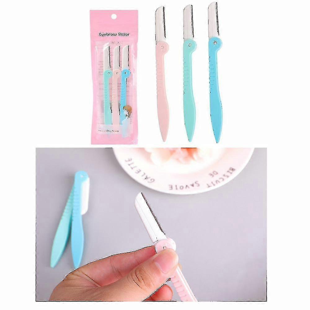 Eyebrow Razors, Facial Beauty Groomer Facial Razor 3pcs/ Set