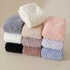 Silicone Grip Floor Socks Non-Slip Tube Socks Cozy Coral Fleece Socks  Autumn Winter Home Wear