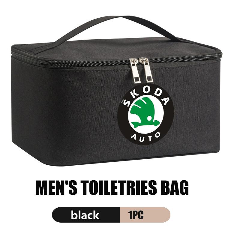 AAABT1 Auto Kulturtasche Wasserdichte Reise Wasch Aufbewahrungstasche Kosmetik Beutel Für Skoda Kamiq Karoq Octavia 2 3 Rapid Scala Kami Fabia VII