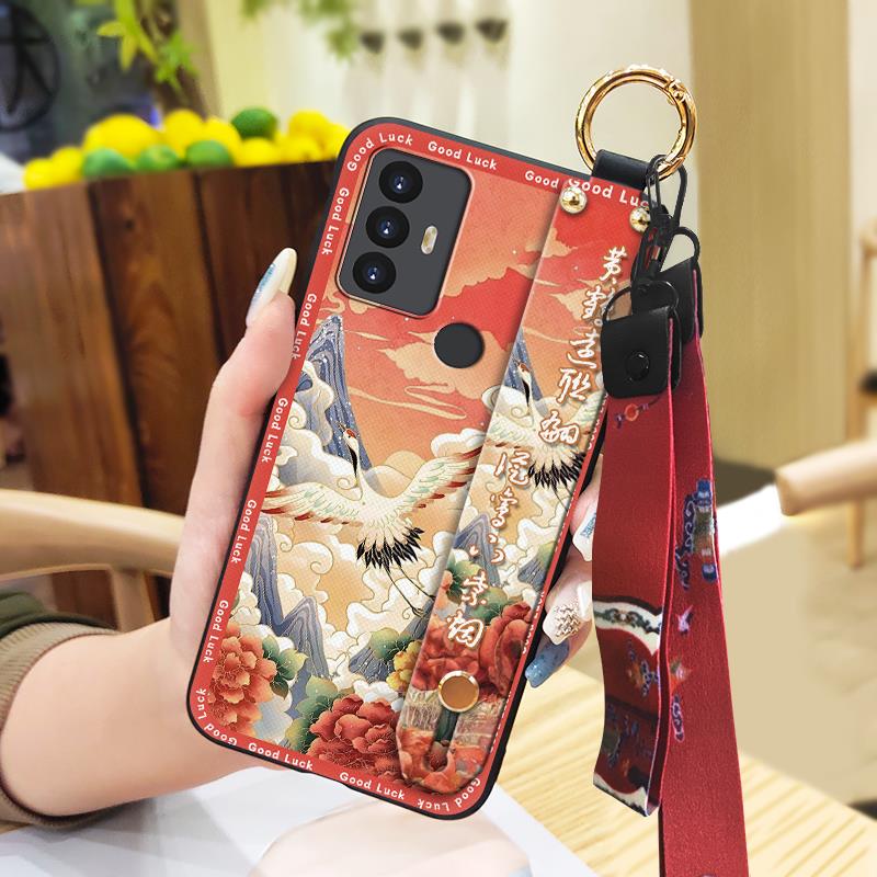 For Mom Soft case Phone Case For TCL 30SE/30E/306/305/Sharp Aquos V6/V6 Plus Anti-knock Wrist Strap Fashion Kickstand
