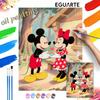 Mickey and Minnie Mouse Oil Paint by Numbers Painting Kit Handmade Diy Home Decoration Gift