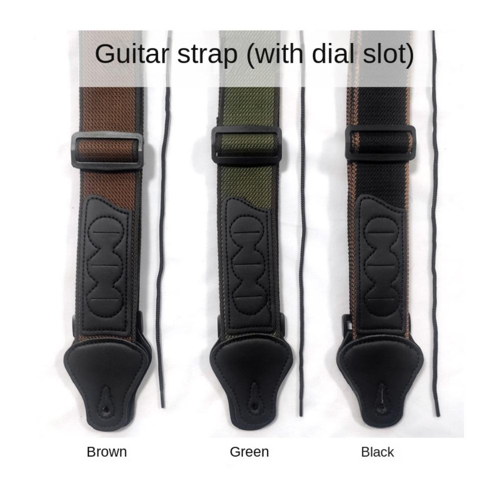 Cotton Folk Guitar Strap With 3 Guitar Pick Holders Pure Cotton Guitar Strap  Electric Guitar
