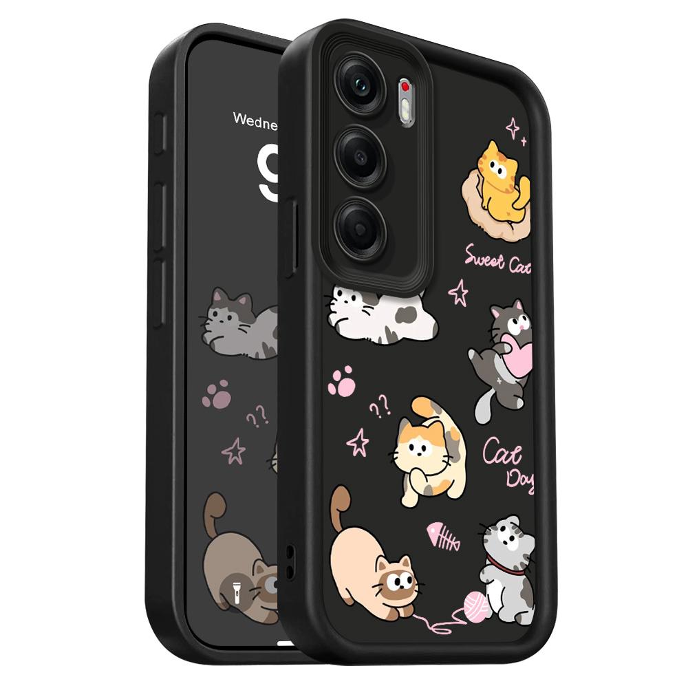 Playing Cute Cat Phone Case For Infinix Tecno Camon 40 30 20 Pro Pova 7 6 Ultra Neo Spark 30C 20C 10 4G 5G Staircase Soft Cover