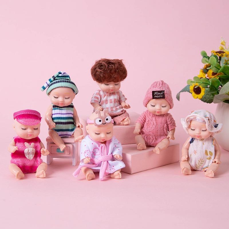 Simulation Doll Doll Toy Mini Cute Sleeping Baby With Clothes Accessories Joints Movable Mini Doll Children'S Birthday Present.