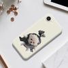 For iPhone 16e Case Garbage Bag Dog Pattern Printing Straight Edge TPU Phone Back Cover