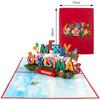 Folding Christmas Greeting Card With Envelope Santa Claus Snowman Xmas 3D Pop UP Invitation Card Postcard Navidad New Year Decor