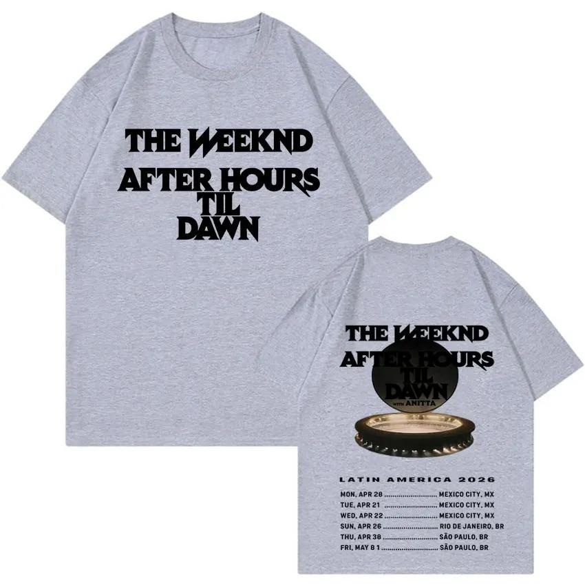 The Weeknd Vintage Latin America Tour Tshirt Graphic Cotton T Shirts Hip Hop Short Sleeve Tees Casual Unisex Tshirt YK
