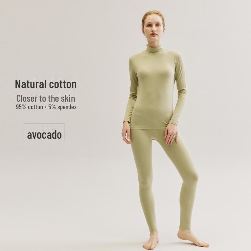 Women's Slim Fit Cotton Mid-Neck Winter Warm Base Layer Top