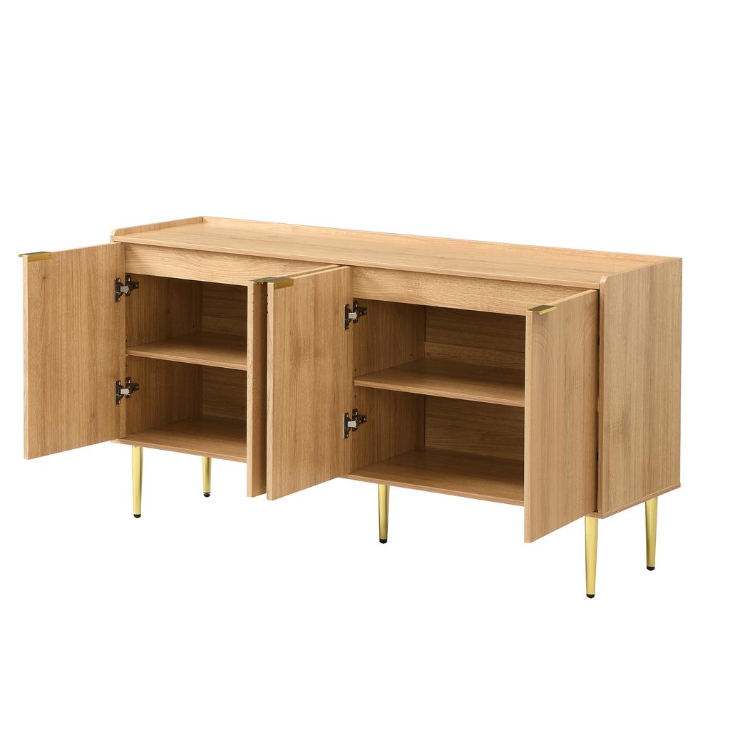 Modern and Simple Sideboard, Modern Sideboard Cabinet Sideboard Storage Buffet Living Room Set, 140L x 38W x 75H(cm)