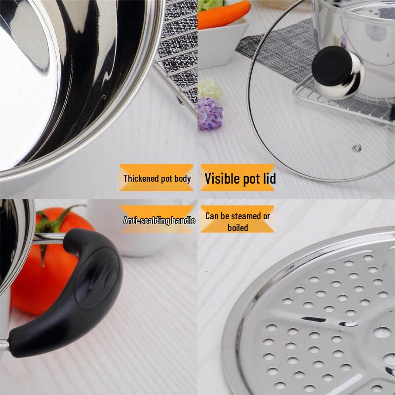 Chixing Stainless Steel Single-Tier Mini Steamer Pot