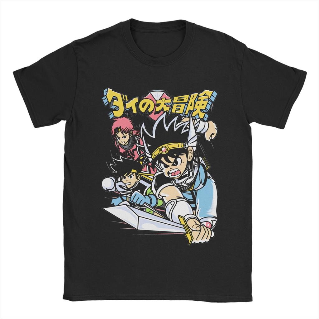 Anime Game Dragon Quest T Shirts Unisexs 100 Cotton Humor TShirt Round Collar Tees Short Sleeve Tops Gift Idea