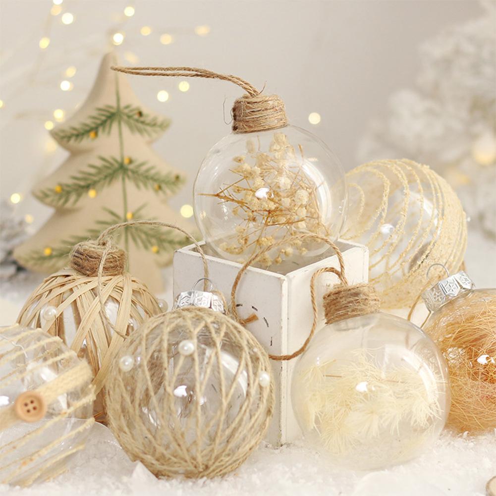Set of 6 Christmas Ball Shatterproof Christmas Ball Ornaments Christmas Tree Baubles for Home Thanksgiving Party Holiday Decor