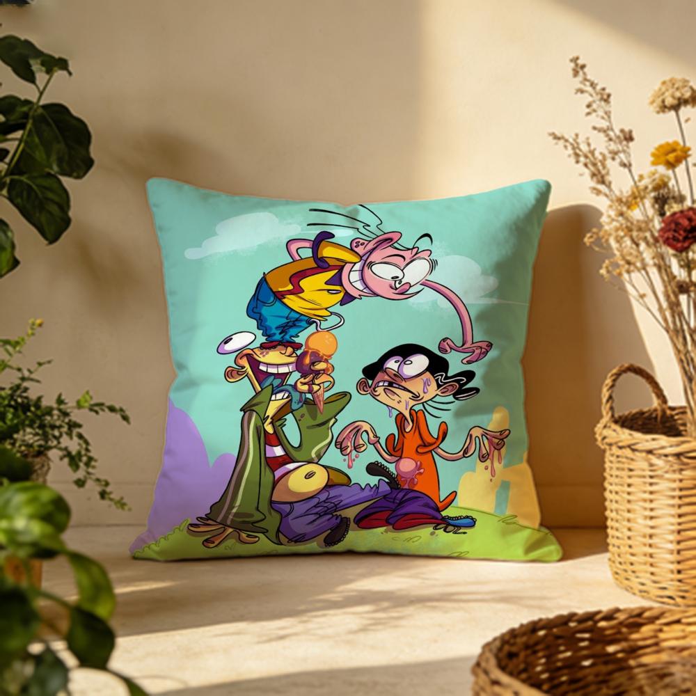 Fashion EEd Edd N Eddyew Cushion Cover Versatile DoubleSided Pillow Case Fit for Sofa Bed Car Daily Decor