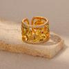 Luxury Water Drop Cubic Zircon Rings for Women Open Adjustable Gold Color Wedding Ring Vintage Aesthetic Jewelry Gift Anillos