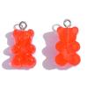 Colorful Transparent Bear Resin Pendant for DIY Jewelry and Keychains