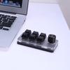 6 Key 1 Knob Programming Macro  Knob Keyboard Bluetooth-Compatible/Wired RGB Copy Paste Mini Button for Macbook PC Laptop