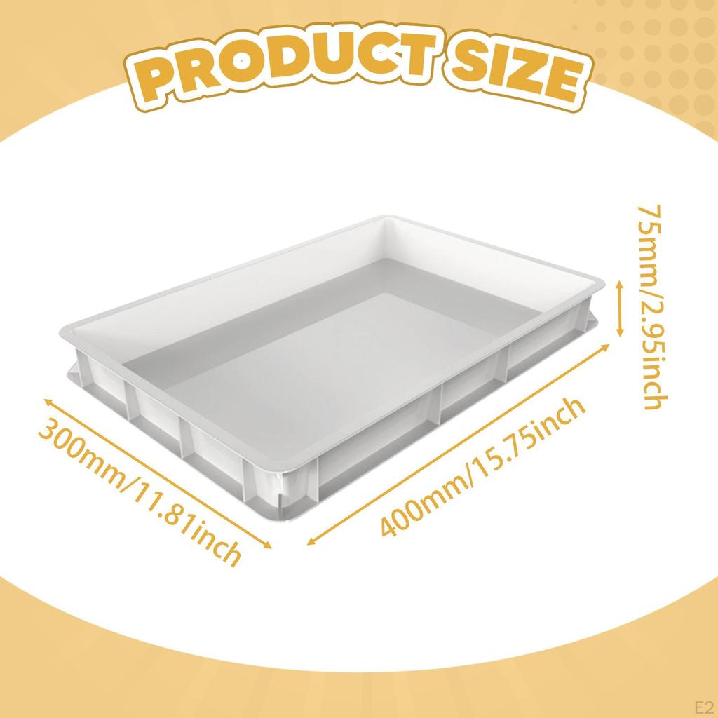 Fermentation Box Baker's Container Storage Bin Fruit Tray with Rounded Edges for Easy Cleaning