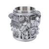 Coffee Mug Reusable Resin Stainless Steel Engine Coffee Cup with Ergonomic Handle for Present