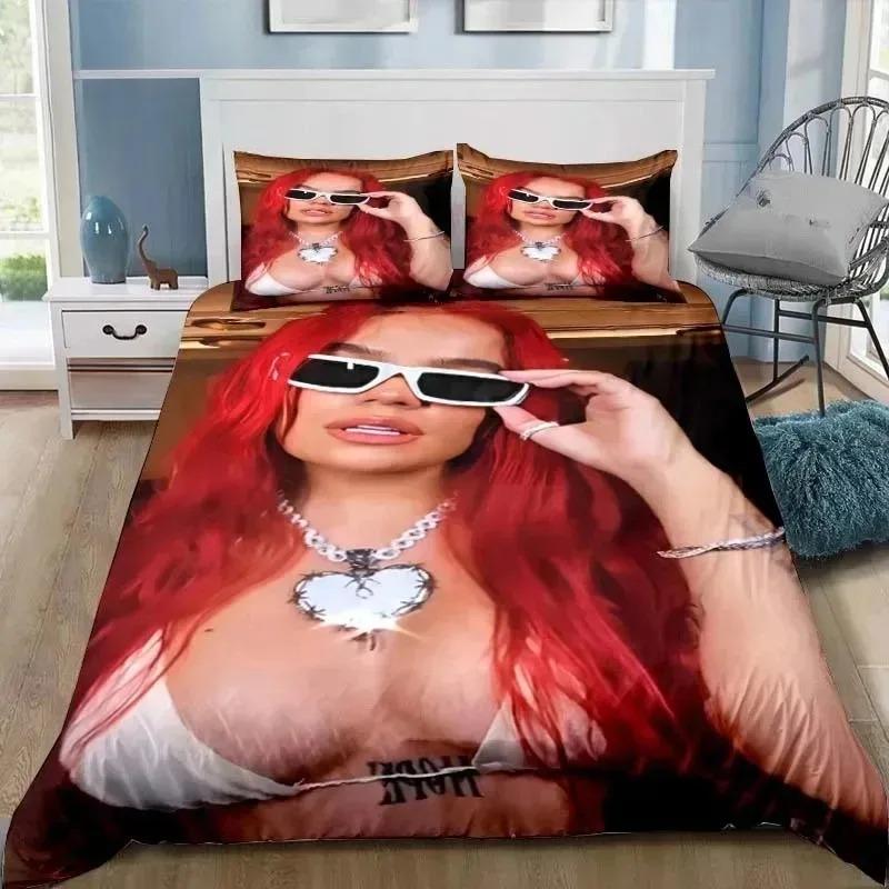 Bettdecke Schöne Karol G Manana Bettwäscheset Erwachsener JungeMädchen Schlafzimmerdekoration Kindergeschenk Einzel Doppel Großformat