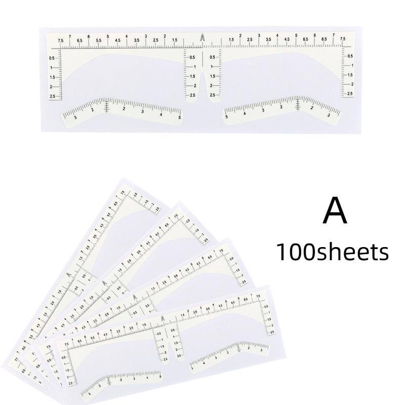 Adhesive, Microblading, Tattoo, Eyebrow Measurement Tools for Permanent Makeup Supply Disposable Eyebrow Ruler Sticker