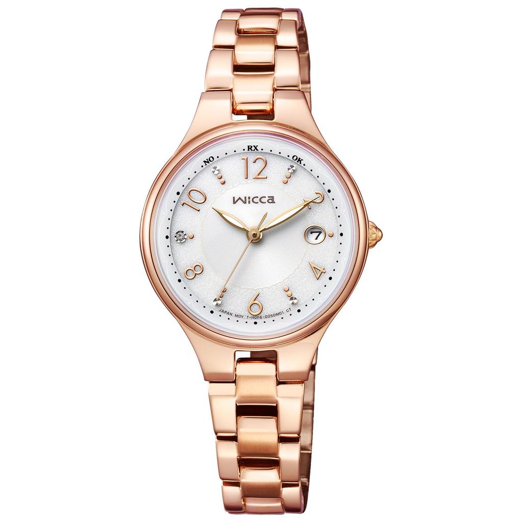 Wiccan Solar Tech Radio Watch Waterproof Pink Gold Gold [Citizen] KS1-864-13 Women's