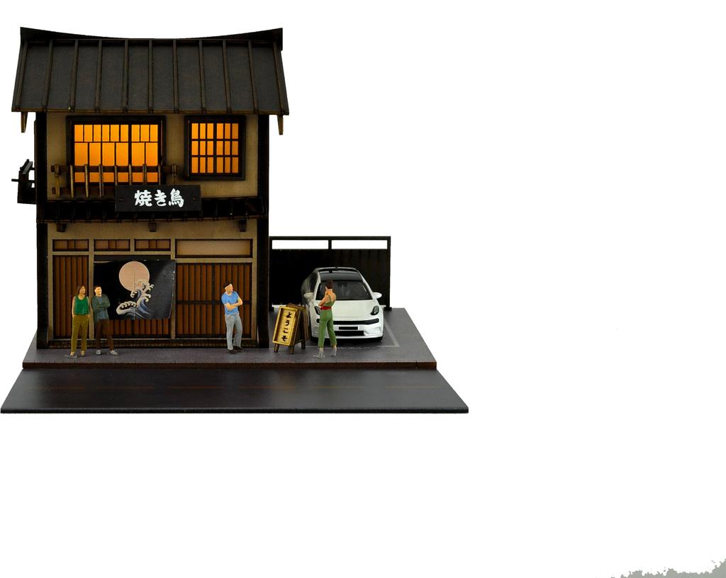 Cxiuiui Yakitori Restaurant Scene Model Building Collection Birthday Present Assembly Kit 1/64
