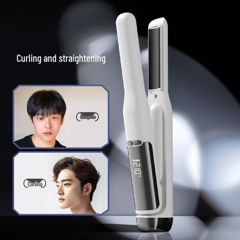 

Men s Dual-Use Curling Iron: Straighten or Curl for a Stylish, Fluffy Hairstyle.