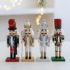 Artisanal Wood Nutcrackers Puppet 16cm Traditional Christmas Centerpieces Decorative King Soldier Figure Toy Ornament