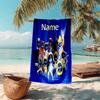 Personalized customized proof beach towel with Astro Bot  pattern - soft, absorbent, quick-drying, perfect swimming, camping&bathing