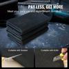 New High Quality 100*100cm Carbon Fiber Felt Fireproof Flame-retardant Torch Shield Mat High-temperature Resistant Black