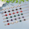 Light Luxury Double-sided Plum Blossoms Bracelets for Women Lucky Five Leaf Flower Adjustable Bracelets Aesthetic Party Jewelry