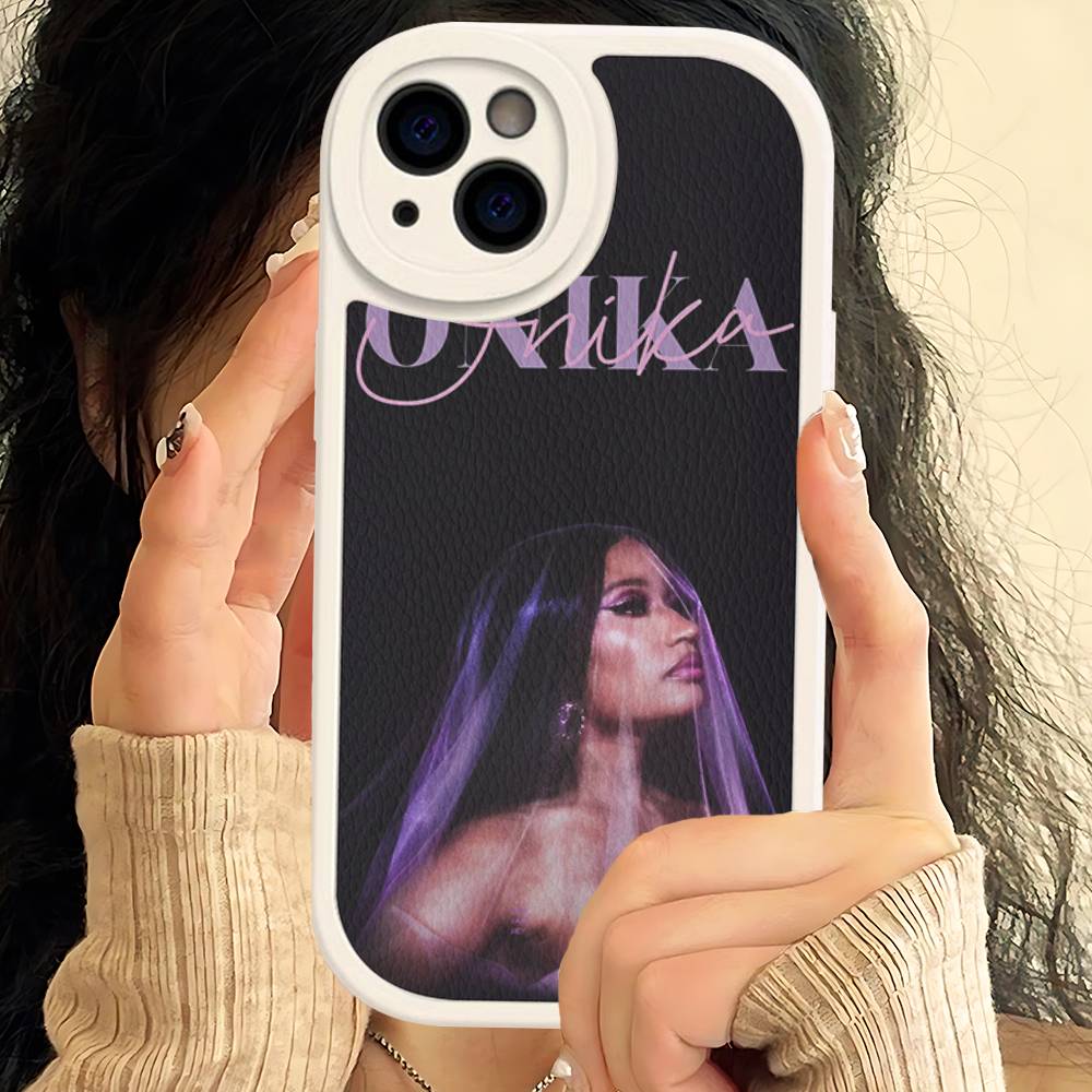 Nicki Minaj Rapper Phone Cover For IPhone 11 12 13 14 15 16 Pro Max Mini Plus Soft Leather Case