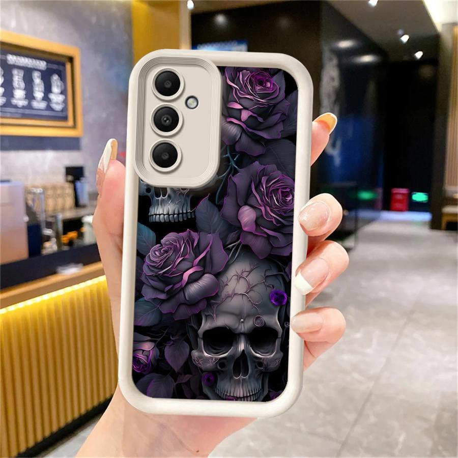 Pink Skull Pattern Soft Shell Case for Samsung Galaxy A23 A12 A33 A14 A56 A34 A24 A13 A32 A16 A36 A26 A22