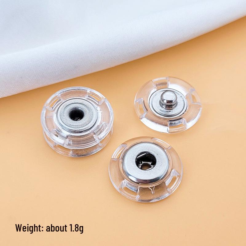 Průhledná patentní zapínání pro vlněné kabáty - Styl matka a dítě - Kulaté protiexpoziční druky pro kardigany