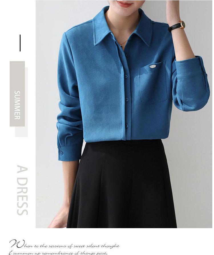 Women's Non-Iron Brushed Flannel Polo Shirt - Autumn/Winter 2025 Collection: Versatile Long Sleeve Base Layer