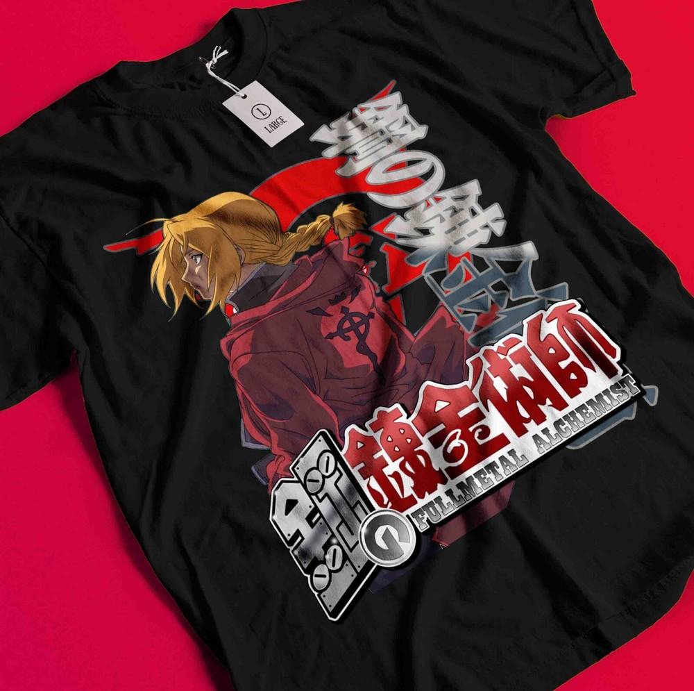 

Fullmetal Alchemist T-Shirt FMA Brotherhood Edward Elric Alphonse Elric Shirt BB1237 S