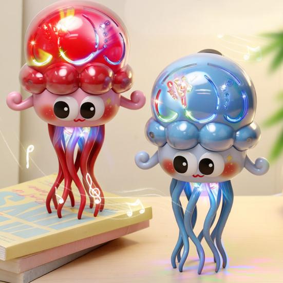 Electric Dancing Jellyfish Toy with LED Lights Music Obstacle Avoidance Octopus Toy Toddlers Boys Girls Interactive Cartoon Sea Animal Toy
