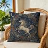 Unicorn Millefleurs Cushion Cover Double-Sided Plush Sofa Cushion Covers Organic Breathable Invisible Zipper