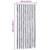 Vidaxl Insect Screen, Grey and White, 90X220 Cm, Chenille