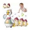 (Ein Mother Goose-3 Gänsebaby) Wackelnde Ente Mama Beruhigendes Elektrisches Krabbelndes Magnetische Anziehung Baby Übungsspielzeug Kinder Elektronisches Spielzeug Elektronische Haustiere