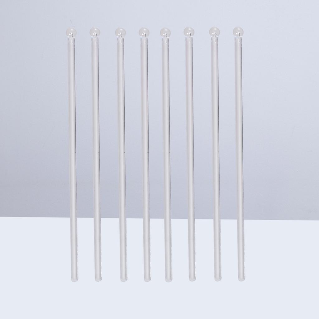 100Pcs Transparent Cocktail Drink Bar Muddler Round Head Plastic Stirring Mixing Sticks Ladle Stirrer Swizzle Stick